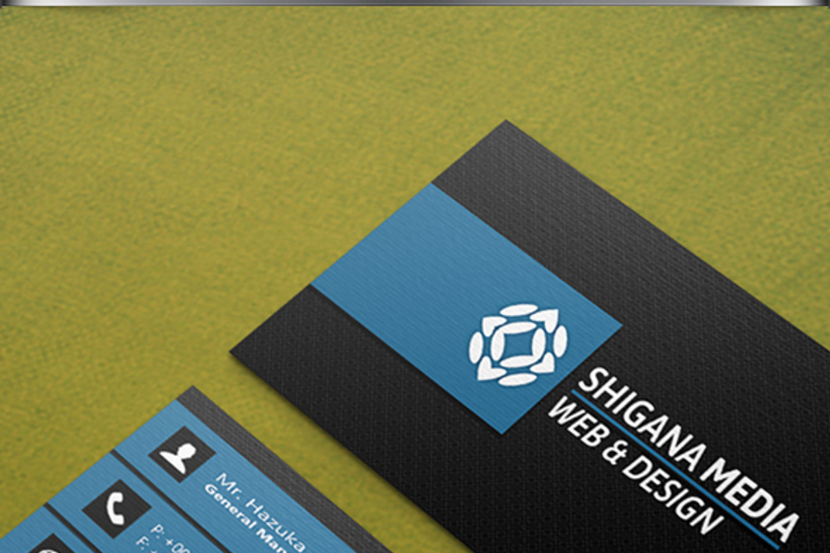 Blue Corporate Business Card, a Business Card Template by Canallus