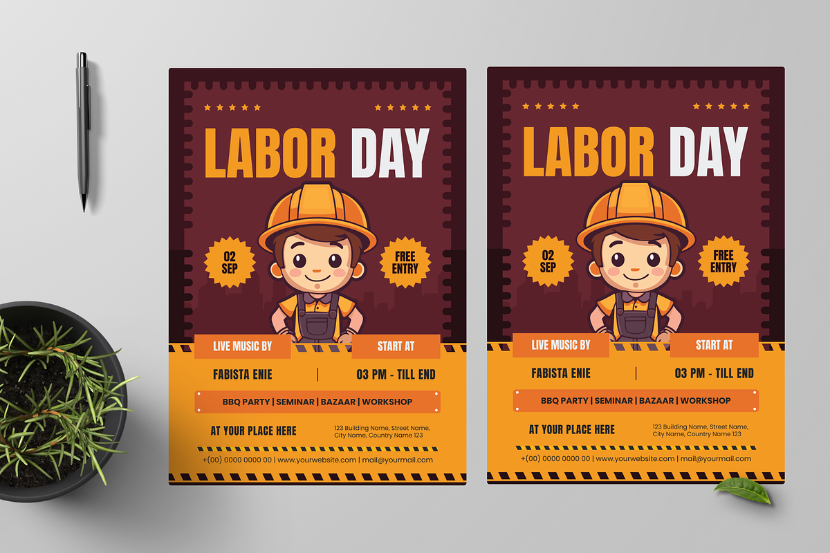 Labor Day Flyer, a Flyer Template by Annora Studio (Photo 2 of 5)