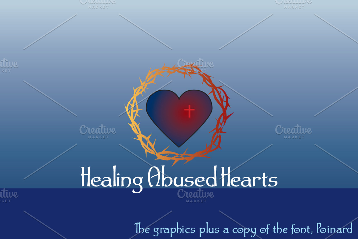 Healing Abused Hearts + font, a Decorative Illustration by Radiqx Press