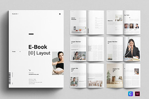 Minimal Editorial E-Book Template, a Magazine Template by E-Type