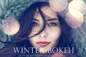 Winter Bokeh Overlays