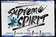 Supreme Spirit Brush Font, a Font by Cruzine (Thumbnail 1 of 10)