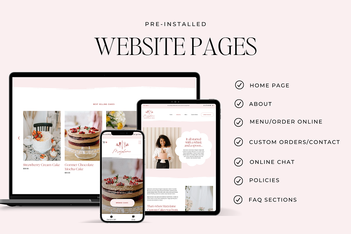 Wix Website Template for Bakery, a Wix Template by Ton Rêve Design Studio (Photo 2 of 9)