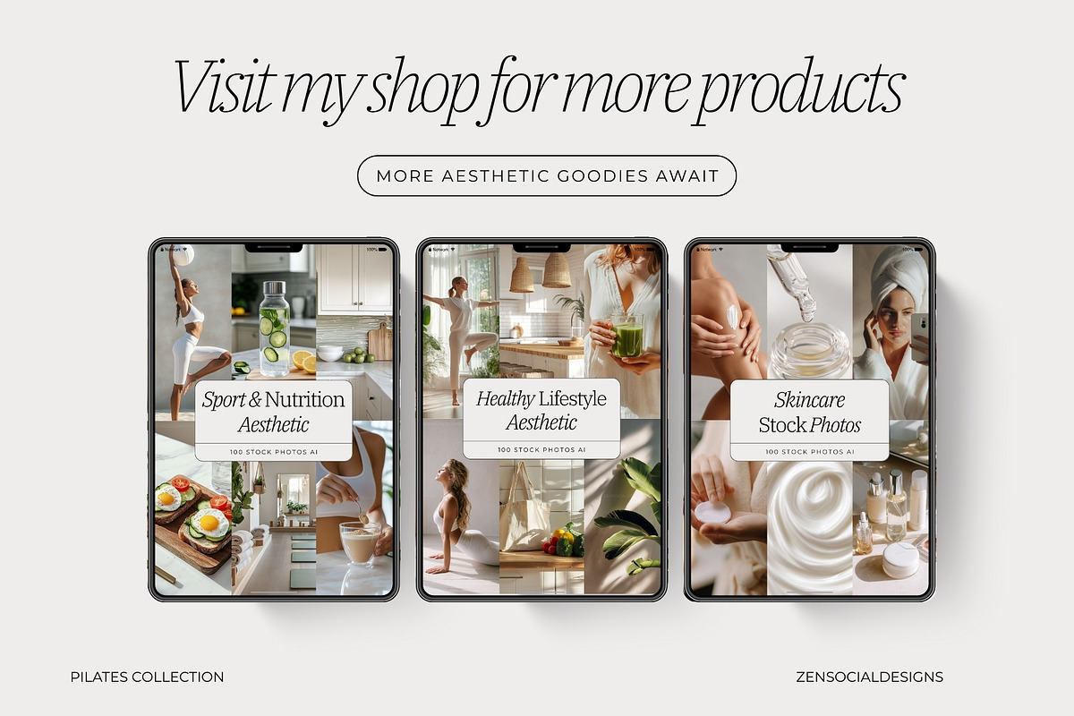 Pilates & Yoga Stock Photo Bundle, a Photo by ZenSocialDesigns (Photo 9 of 9)