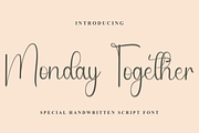 Monday Together, a Handwritten Font by FreshTypeINK (Thumbnail 1 of 8)