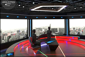 Virtual TV Studio Chat Set 2