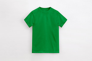 round neck basic kelly green t-shirt