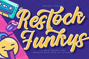 Restock Funkys Bold Script Font