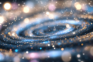 Distant galaxy illustration, a Photo by Dvoevnore photos