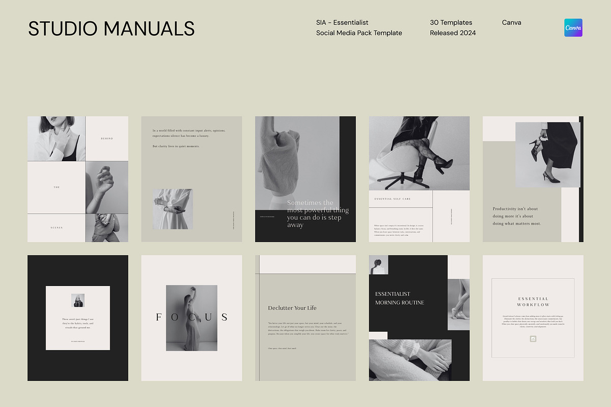 SIA – Essentialist Social Media Pack, a Social Media Template by Studio Manuals (Photo 1 of 8)