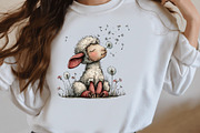 Whimsical spring sheep Clipart, an Illustration by Designworld (Thumbnail 8 of 8)