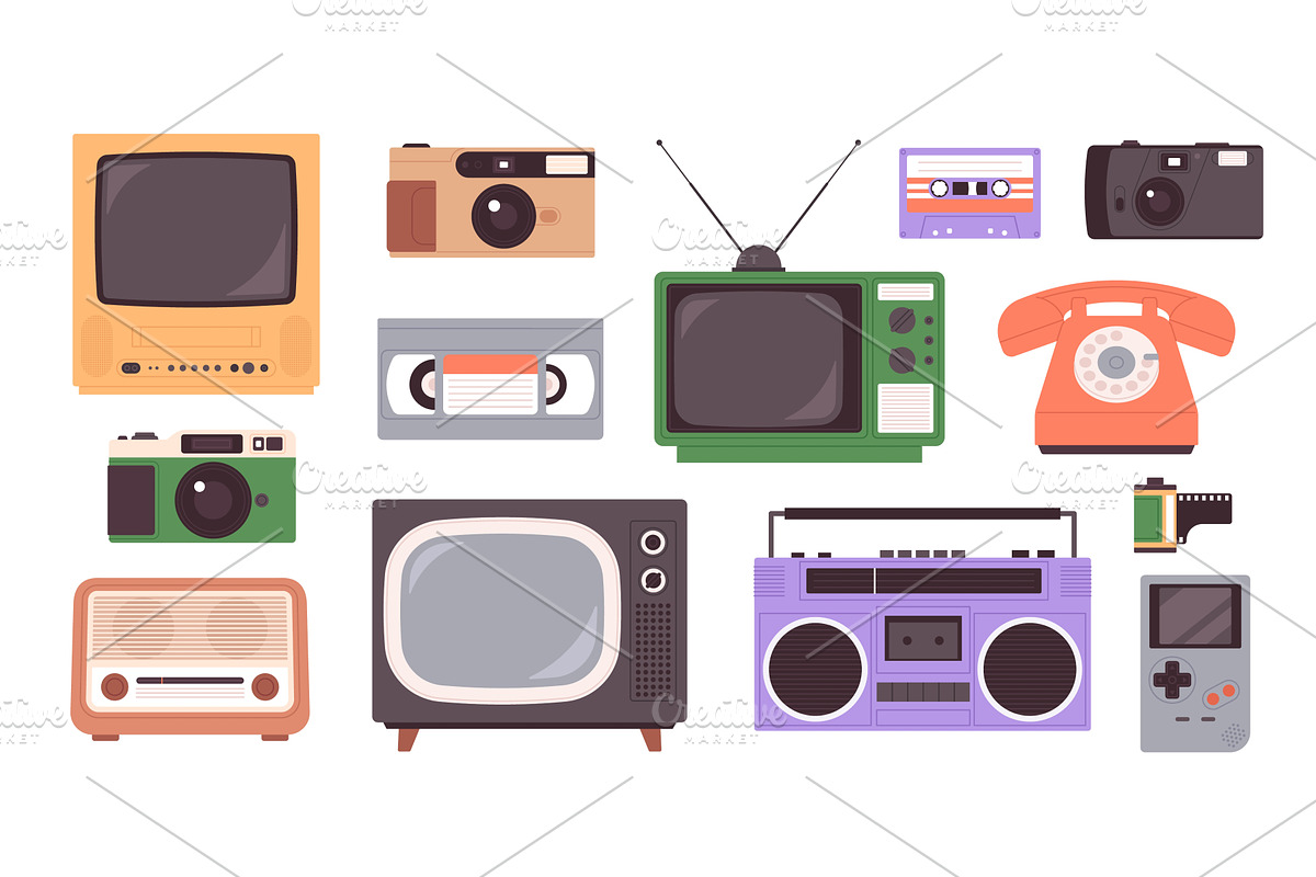 Vintage media technic. Retro photo, a Technology Illustration by LadadikArt