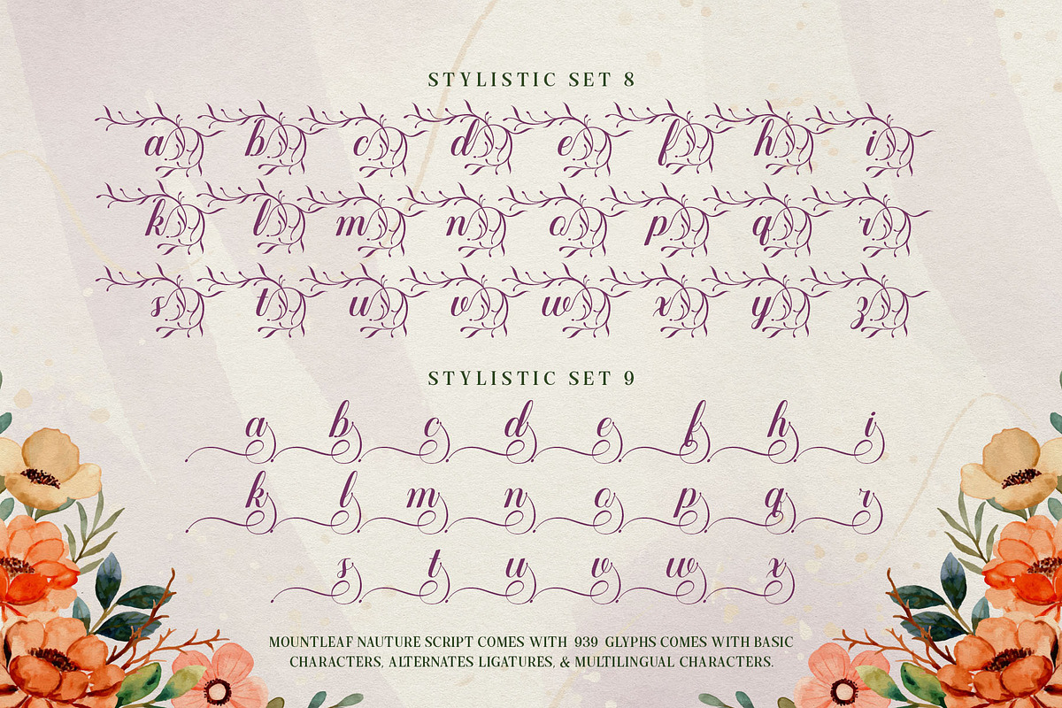 Mountleaf Typeface, a Script Font by alit design (Photo 18 of 20)