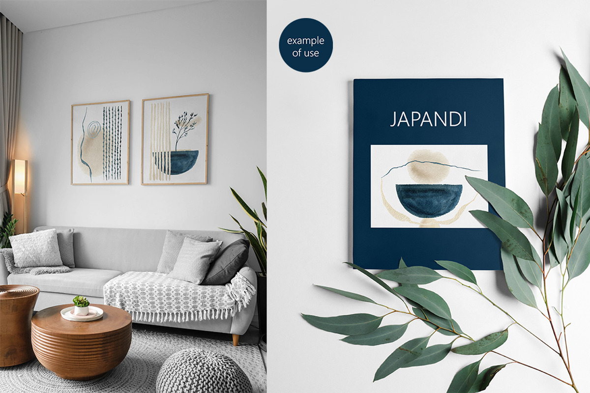 Japandi - abstract watercolor set, a Texture Graphic by KatsiarynaKa (Photo 11 of 19)
