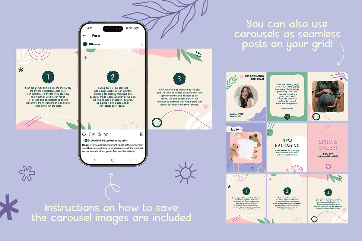 Graphical Instagram Templates - PSD, a Social Media Template by Carole Chevalier (Photo 5 of 13)