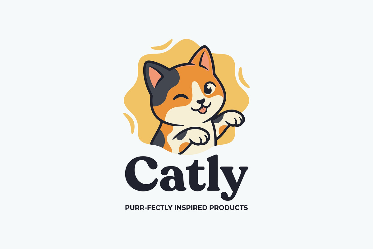 Catly Mascot Cartoon Logo, an Animal Illustration by Cekal_std (Photo 2 of 3)