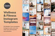 Social Canva Templates: Wellness, a Templates & Theme by papercats (Thumbnail 1 of 3)