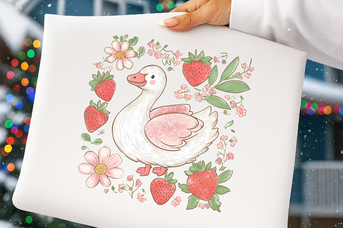 Strawberry Goose Clipart, an Illustration by Digital Artistic99 (Photo 5 of 9)