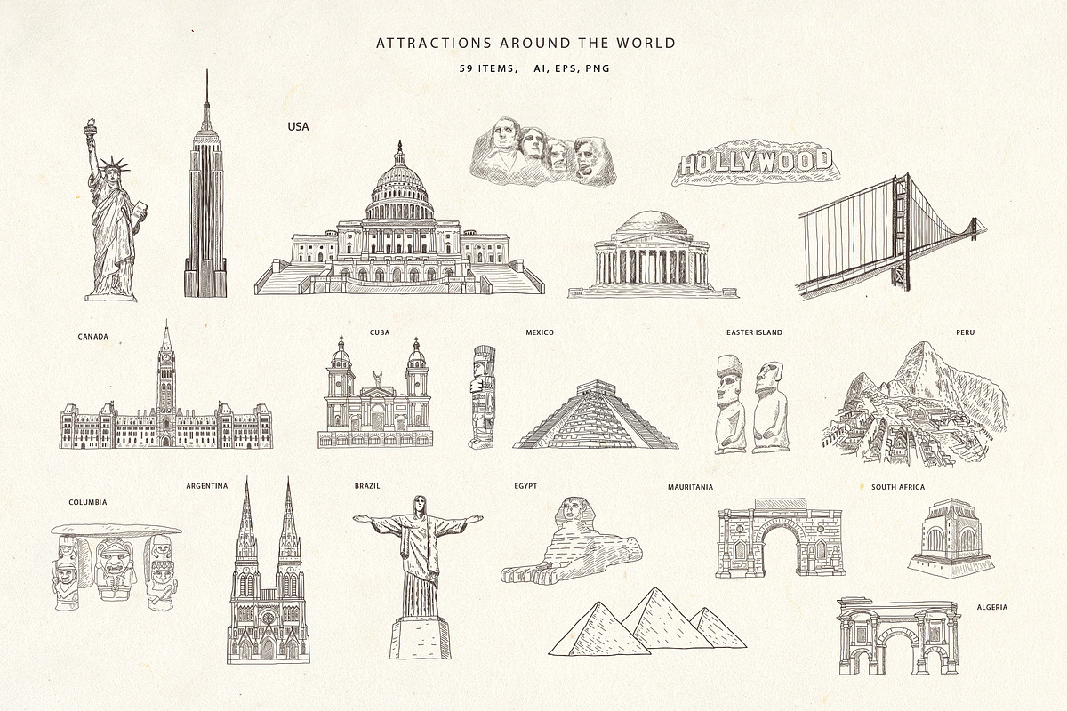 Around the World. Travel Bundle., an Object Illustration by Designwork (Photo 12 of 18)