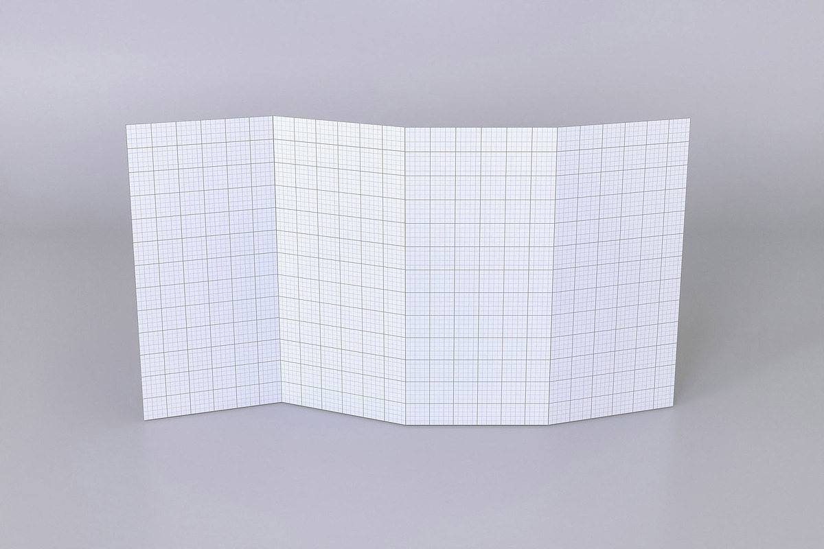 Four Accordion Fold Brochure Mockup, a Product Mockup by Luuqas Design (Photo 4 of 5)