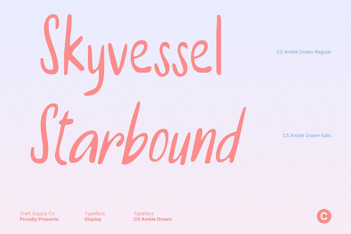 CS Amble Drawn, a Handwritten Font by Craft Supply Co. (Photo 4 of 8)