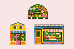 Bakery Shop Asset Illustration, an Object Illustration by graphicook