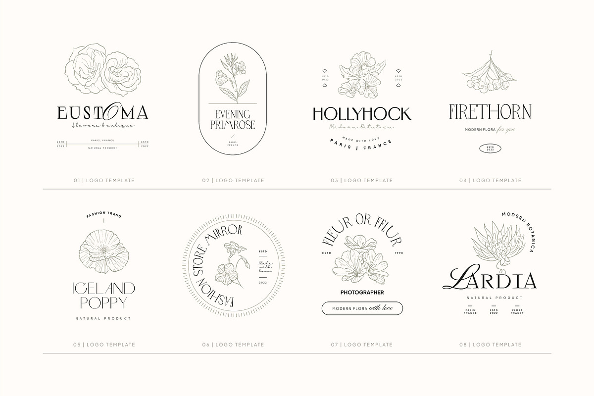 Modern Botanica | Logo Kit, a Branding & Logo Template by KetteCreate (Photo 5 of 18)