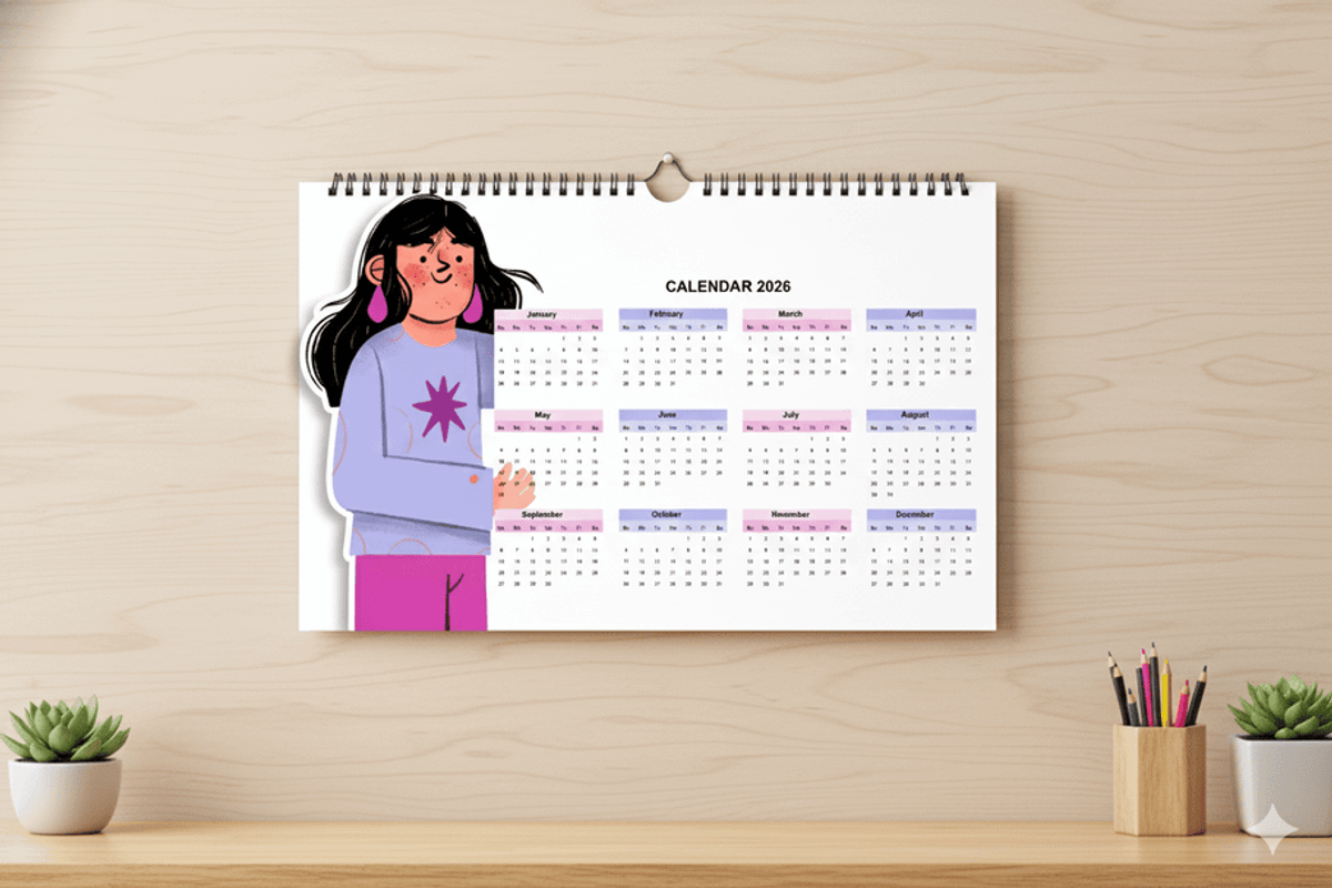 2026 Women's Wall Calendar, a Wallpaper Photo by DigitalsDesigns (Photo 2 of 2)