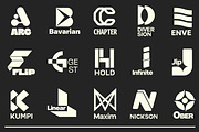 Letter Logo Template Vol 4, a Solid Icon by Tekuni (Thumbnail 3 of 12)