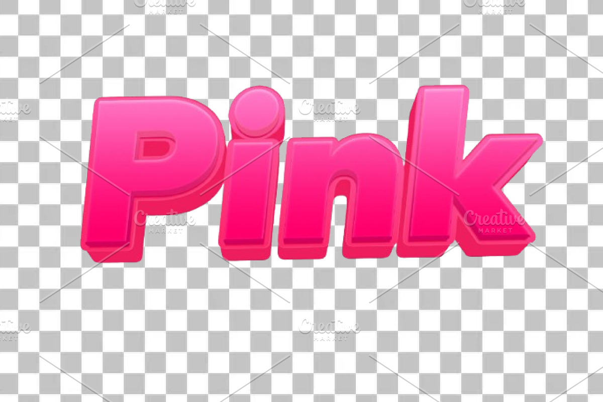 Pink 3D Editable Text Effect PSD, a Layer Style Add-On by TrueVector (Photo 2 of 2)