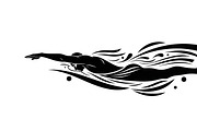 A dynamic Swimming Action Silhouette, an Illustration by Amazin_art (Thumbnail 11 of 31)