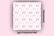 Pink Bows & Hearts Seamless Pattern, a Decorative Illustration by Stellalunarts (Thumbnail 3 of 4)