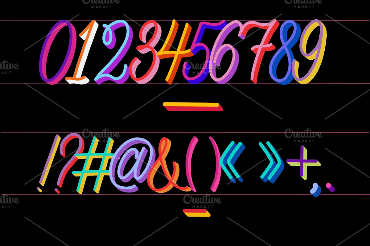 DuoTone Procreate Alphabet Brushes, a Brush Add-On by byJuliaKors (Photo 5 of 5)