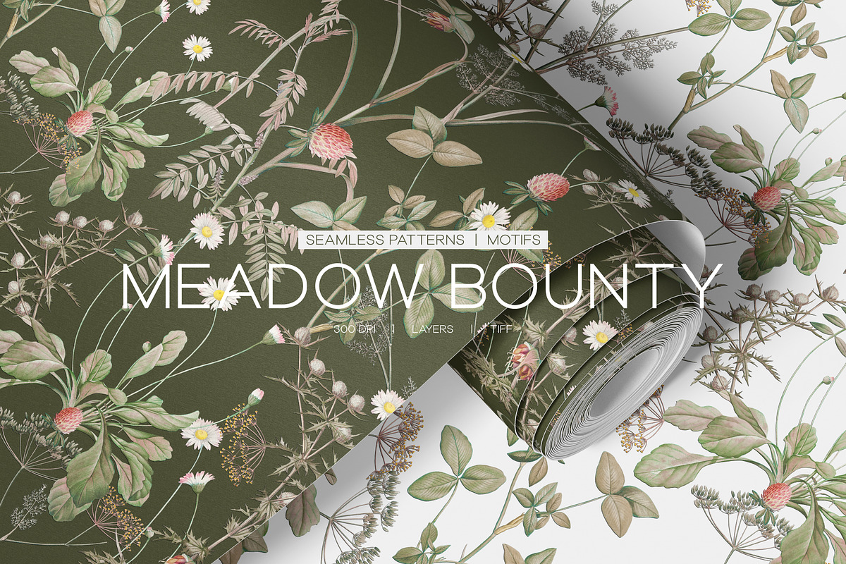 Meadow Bounty Botanical Prints, a Pattern Graphic by LEAFure (Photo 1 of 8)