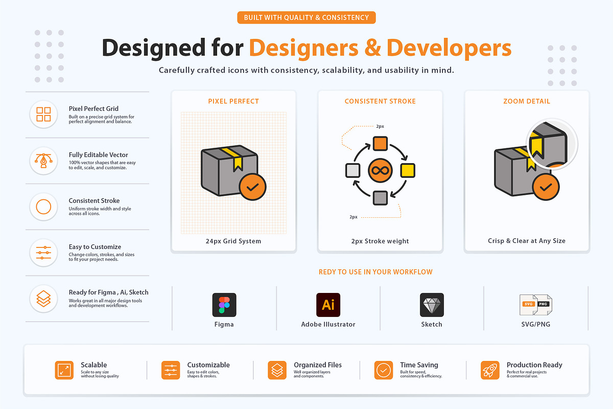Business Intelligence Icons, an Outline Icon by vexper (Photo 7 of 7)