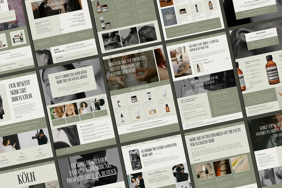Skin Care Brand Email Canva, an Email Template by Amaré Creative (Photo 2 of 6)