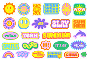 50 SUMMER STICKERS VECTOR SET, an Object Graphic by craftlove (Thumbnail 2 of 4)