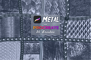 Metal brushes for Procreate, a Brush Add-On by Graphics Resources (Thumbnail 1 of 15)