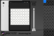 Shields Set 2 Procreate Brush Stamps, a Brush Add-On by Disasterology Ink (Thumbnail 2 of 10)