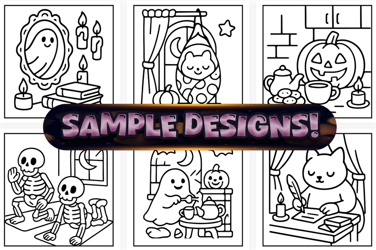 Bold Easy Spooky Corner Pages Bundle, a Seasonal Illustration by Craftsbeefy (Photo 3 of 4)