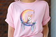 Bunny Baby Nursery Watercolor PNG, a Seasonal Illustration by RobertsArt (Thumbnail 5 of 8)
