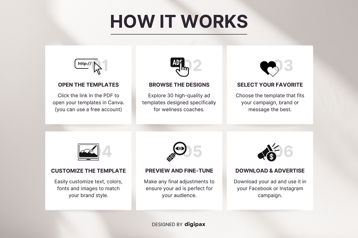 Wellness Static Ad Templates Canva, a Social Media Template by DigiPax (Photo 8 of 11)
