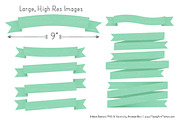 Mint Ribbon Banner Clipart, an Illustration by Amanda Ilkov (Thumbnail 3 of 4)