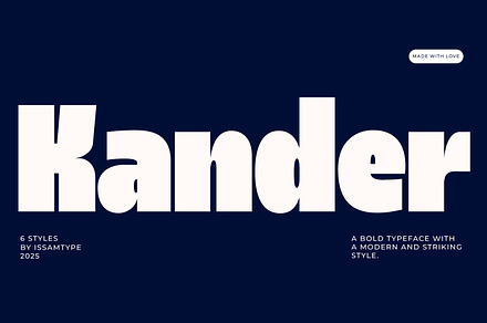 Kander – Bold Typeface, a Sans Serif Font by Issam Type