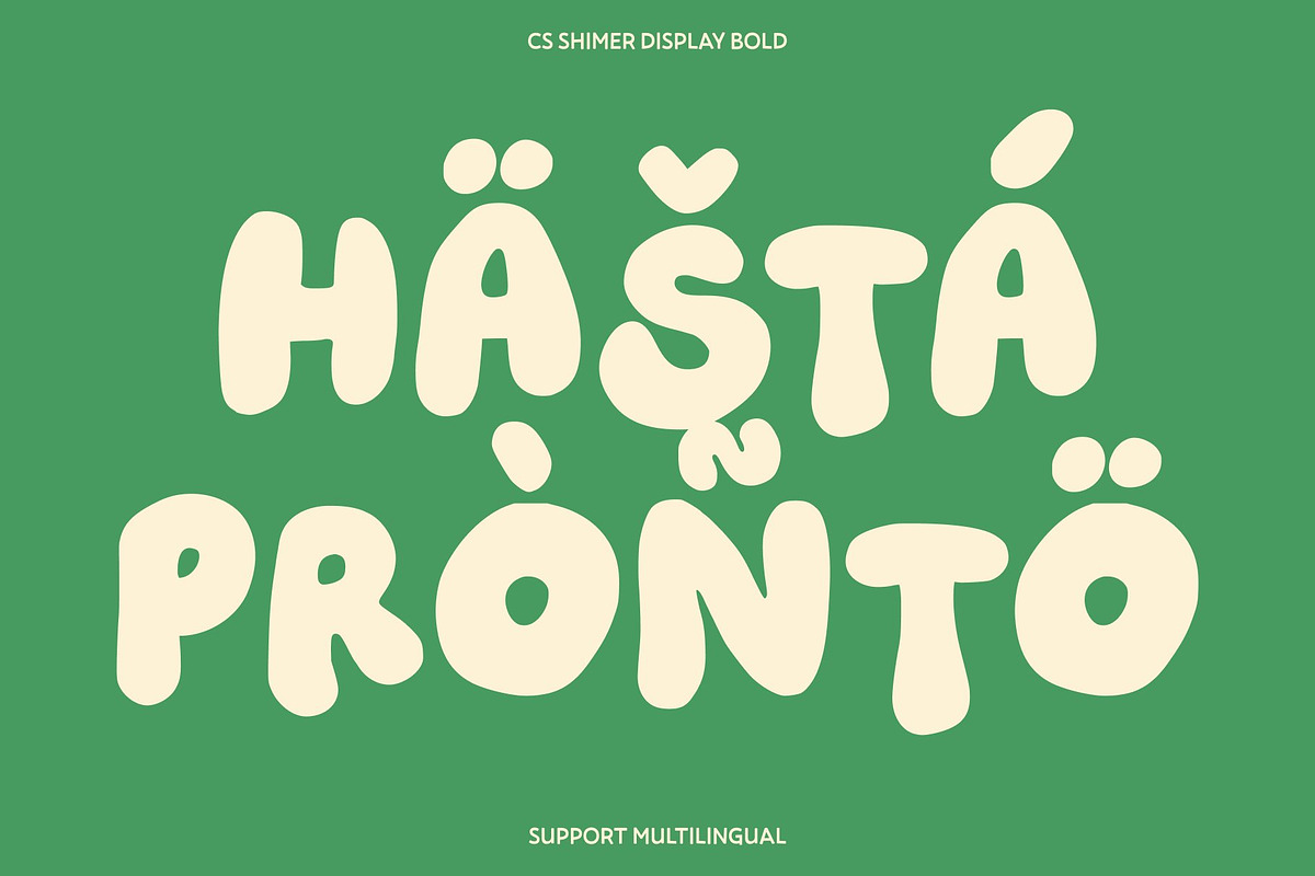CS Shimer – Bubble Font, a Sans Serif Font by Craft Supply Co. (Photo 7 of 8)