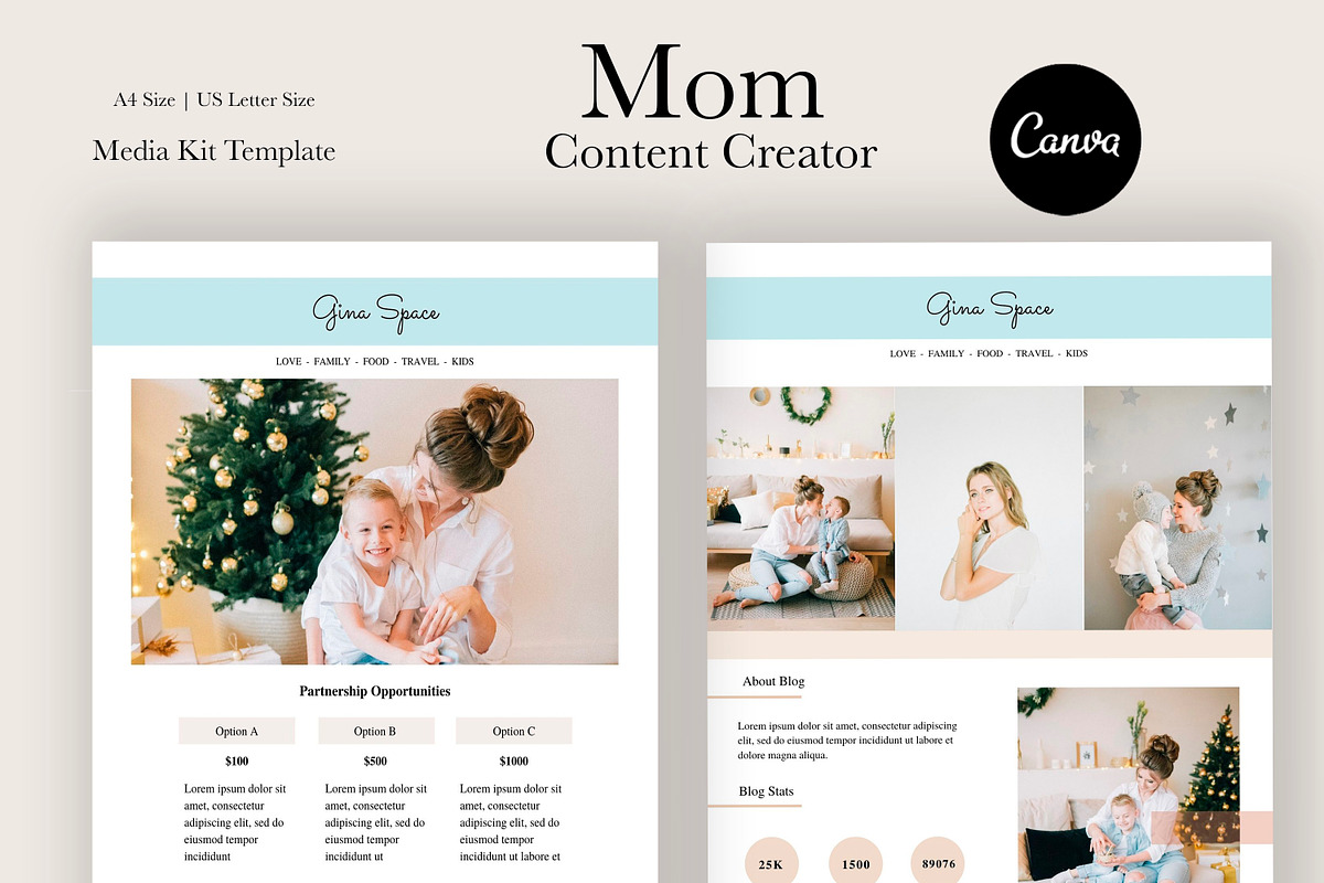 Mom Media Kit Template | Canva, a Social Media Template by Bonita Digital Design (Photo 2 of 3)