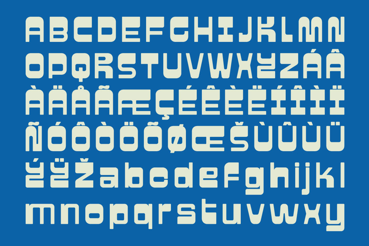 Nexbloc - Retro Futuristic Display, a Font by Juru Rancang Studio (Photo 4 of 10)