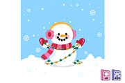 Outdoor Snowman, an Object Illustration by MISS CHATZ (Thumbnail 2 of 3)
