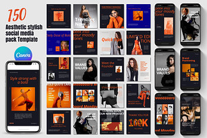 150 Animated Canva Instagram Bundle