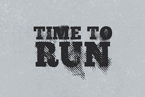 Time To Run - Gritty Halftone Font